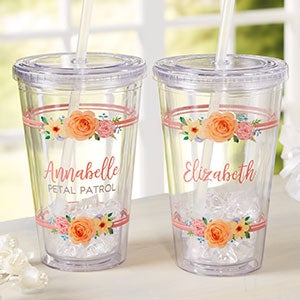 Flower Girl Personalized 17 oz. Acrylic Insulated Tumbler - 21210