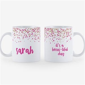 Sparkling Name Personalized Coffee Mug 18 oz.- White - 21248-XL