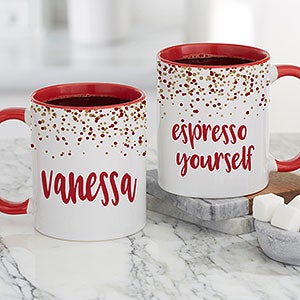 Sparkling Name Personalized Red Coffee Mug - 21248-R