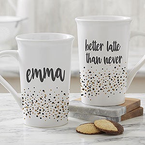 Sparkling Name Personalized Latte Mug - 21248-U
