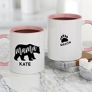 Mama Bear Personalized Pink Coffee Mug - 21249-P