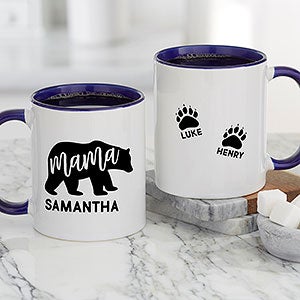 Mama Bear Personalized Blue Coffee Mug - 21249-BL
