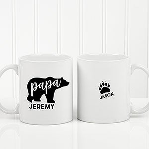 Papa Bear Personalized White Coffee Mug - 21253-S