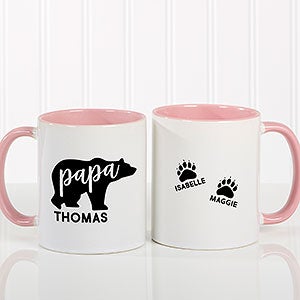 Papa Bear Personalized Pink Coffee Mug - 21253-P