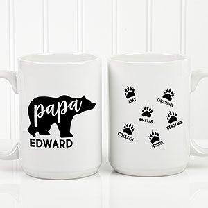 Papa Bear Personalized Large Coffee Mug - 21253-L