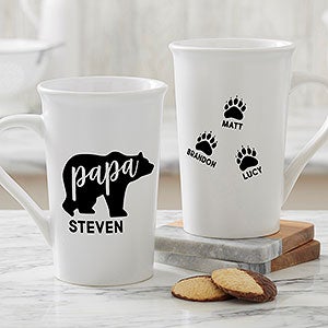 Papa Bear Personalized Latte Mug - 21253-U