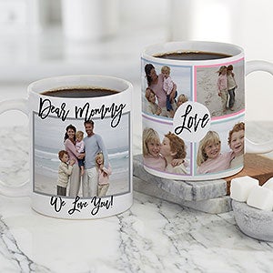 Love Photo Collage Personalized White Coffee Mug For Her - 21278-S