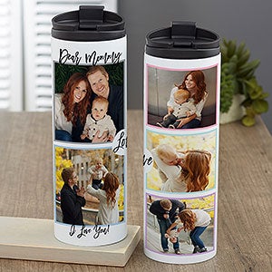 Love Photo Collage Personalized 14 oz. Commuter Travel Mug For Her