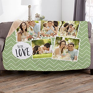 Favorite Memories Personalized 60x80 Photo Sherpa Blanket - 21287-SL