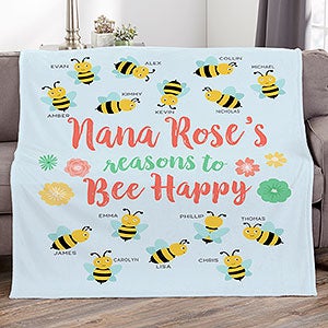Bee Happy 50x60 Fleece Blanket - 21302-F