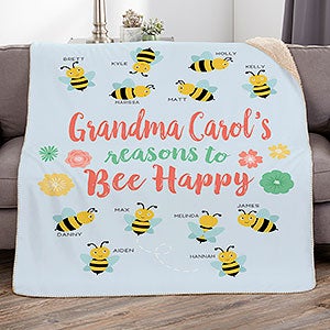 Bee Happy 50x60 Sherpa Blanket - 21302-S