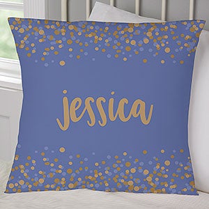 Sparkling Name Personalized Large Throw Pillow - 21341-L