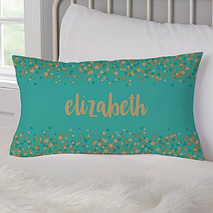 Sparkling Name Personalized Lumbar Throw Pillow - 21341-LB