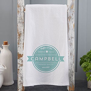 Coffee House Personalized Tea Towel - 21366