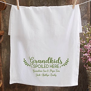 Grandkids Spoiled Here Personalized Tea Towel - 21369