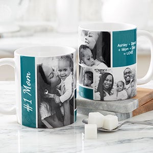 Family Love For Her Photo Collage Personalized Coffee Mug 11 oz.- White - 21371-S