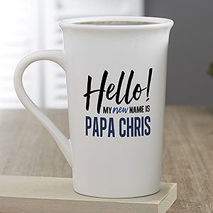 Personalized Pregnancy Announcement Latte Mug for Him - 21389-U
