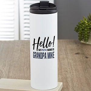 Personalized Pregnancy Announcement Travel Mug For Dad, Grandpa