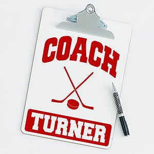 Hockey Personalized Coach Clipboard - 21422