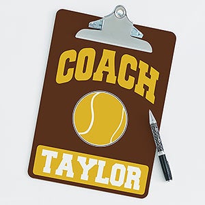 Tennis Personalized Coach Clipboard - 21427