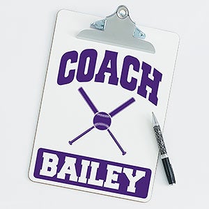 Softball Personalized Coach Clipboard - 21428