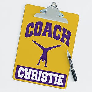 Gymnastics Personalized Coach Clipboard - 21430