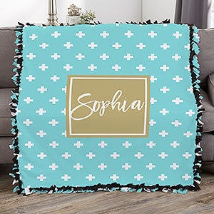 Pattern Play Personalized 50x60 Tie Blanket - 21435-T