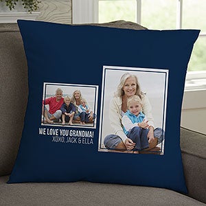 For Her 2 Photo Collage Personalized Large Throw Pillow - 21453-L