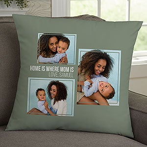 For Her 3 Photo Collage Personalized 18 Throw Pillow - 21454-L