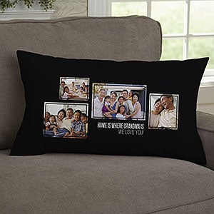For Her 4 Photo Collage Personalized Lumbar Pillow - 21455-LB