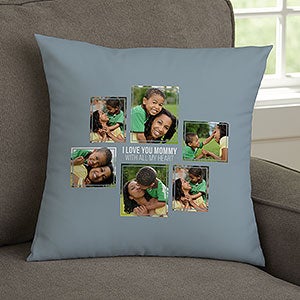 For Her 6 Photo Collage Personalized 14 Throw Pillow - 21457-S