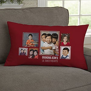 For Her 6 Photo Collage Personalized Lumbar Pillow - 21457-LB