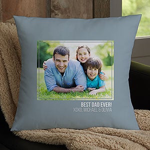 Mens Photo Personalized Large Throw Pillow  - 21458-L