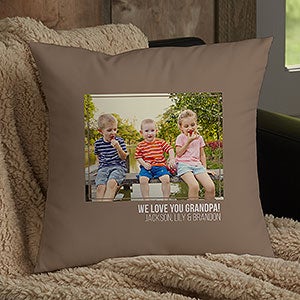 Mens Photo Personalized Small Throw Pillow  - 21458-S