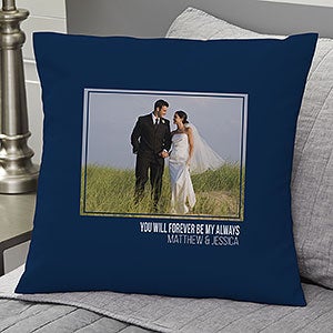 Wedding Photo Personalized 18-inch Velvet Throw Pillow - 21464-LV