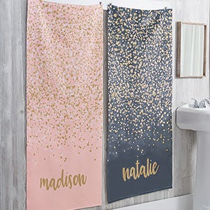 Sparkling Name Personalized 35x72 Bath Towel - 21472-L