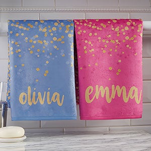 Sparkling Name Personalized Hand Towel - 21476