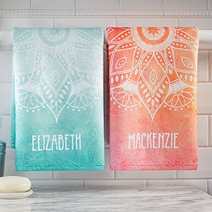 Custom Boho Yoga Mat Towel (Personalized)