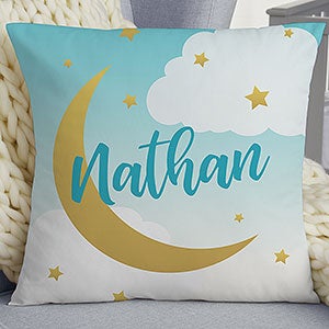 Beyond The Moon Personalized  18x18 Velvet Throw Pillow - 21486-LV
