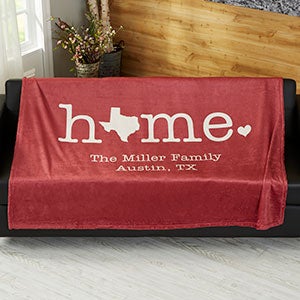 Home State Personalized 50x60 Plush Fleece Blanket - 21528-F