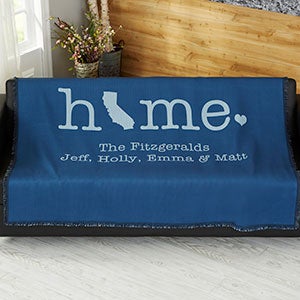 Home State Personalized 56x60 Woven Throw - 21528-A