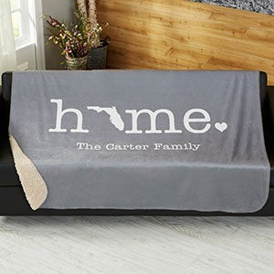 Home State Personalized 50x60 Sherpa Blanket - 21528-S