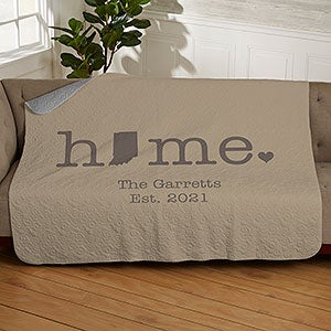 Home State Personalized 50x60 Quilted Blanket - 21528-Q