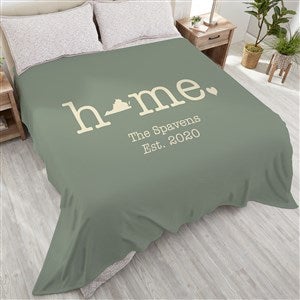 Home State Personalized 90x108 Plush King Fleece Blanket - 21528-K