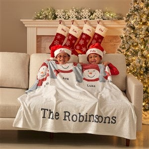 Personalized sales snowman blanket