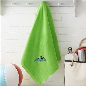 Personalized Logo Green Embroidered Beach Towel - 21544