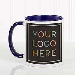 Your Logo Here Personalized Coffee Mug 11oz.- Blue - 21553-BL