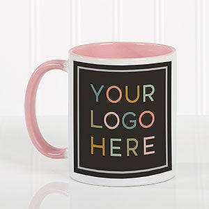 Your Logo Here Personalized Coffee Mug 11oz.- Pink - 21553-P