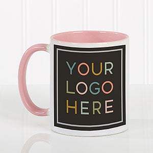 Your Logo Here Personalized Coffee Mug 11oz.- Pink - 21553-P