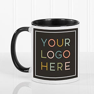 Your Logo Here Personalized Black Coffee Mug - 21553-W